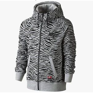 Nike Bo Knows Zebra Print Full Zip Hoodie Size M